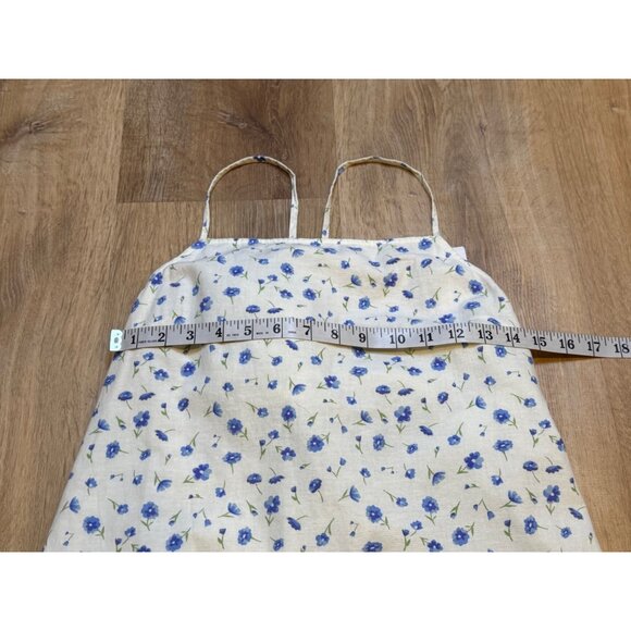 Floral Print Sleeveless Midi Dress By American Eagle  Lightweight Linen Blend  A - Picture 5 of 7